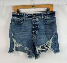 Good American High-Rise Denim Shorts