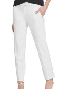 DKNY Foundation Slim Ankle Pants in Ivory Size 6 NWT