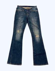 Boot Cut Ripped Embellished Jeans Stud Pocket 4