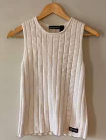 High Neck Sleeveless Knit Sweater