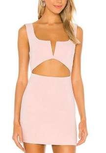 NWT - Super Down Pastel Pink Cut-Out V Neck Mini Dress