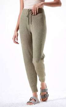 If It Were Me Ribbed Knit Joggers Light Olive Green Casual Lightweight Size XS