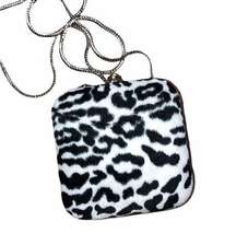 Elan vintage leopard print hard case mini purse