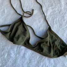 Burberry Hunter Green Bikini Top Size Small