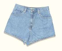 HIGH WAISTED MOM SHORTS LIGHT WASH WOMENS SIZE 31