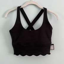 NWT  Ladalia Black Bra Top