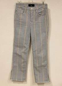 3x1 Striped Stretch High Rise Austin Crop Jeans Size 26 EUC