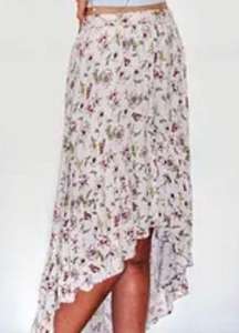 Xhilaration cottagecore floral high low skirt