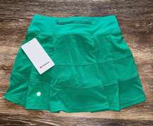 Lululemon Pace Rival Skirt Mid-Rise Long Kelly Green Size 2 NWT