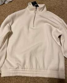 white quarter zip