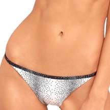 New Tavik Tapioca Percy Dot Print Antic Bikini Bottom Cream Black