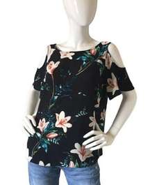 ✨ C&E Cold Shoulder Floral Blouse✨