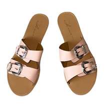 NEW Vintage Havana Blush Silver Buckle Vintage Looking Slip On Sandal 8.5