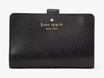 NEW Kate Spade Madison Medium Compact Bifold Wallet Black