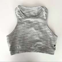 Strut This Grey-White Tank Top