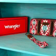 × Wrangler Wristlet Western Wallet Boho Aztec Credit Card Holder for Women