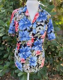 Cathy Daniels Hawaiian short sleeve blouse