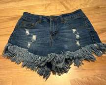 Elan Cutoff Distressed Jean Shorts