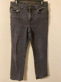 Womens Lauren Jeans Company Gray Wash Straight Leg Size 8 Petite 8P