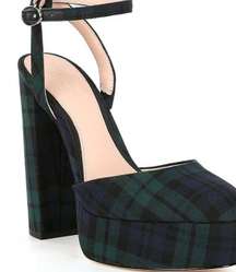 x Born on Fifth Liv Tartan Plaid Closed Toe Platform size 7.5