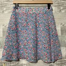 New York Floral Flower Skirt Small Ladies