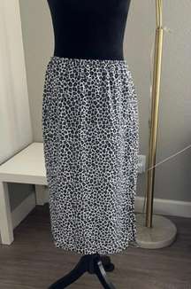 Women's Leopard Print Cheetah Midi Skirt Blue Size Large