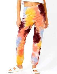 MONROW Coral Reef Tie Dye High Waisted Vintage Sweatpants XL NEW