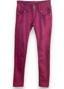 Roma Premium Pink Raspberry Stretch Skinny Jeans Low Rise Junior’s Size 5