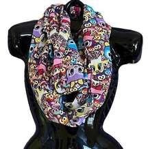 Neon Star Colorful Owl Infinity Scarf