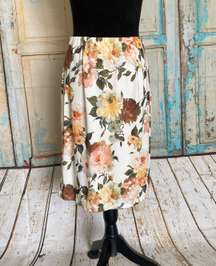 Women's Floral Print Lined Straight Skirt Size Small