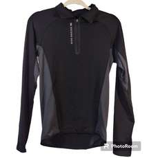 Second Skin Black Gray Compression Running Athletic Pull Over Top Size M
