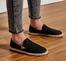 Olukai Kaula Pa'a Kapa Convertible Espadrilles Linen Womens Shoes Black 9.5