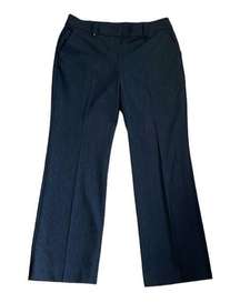 LOFT Navy Blue Textured Wide Leg Julie Trouser Business Casual Pants size 12