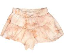 Gab & Kate Womens Stretch Pull On Flowy Tie Dye Loungewear Shorts Pink M NWOT