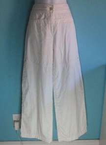 Salvatore Ferragamo Womens Wide Leg White Pants Size 30 (Fits like Size 6)