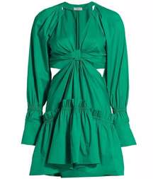 Green Cut Out Mini Dress