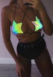 New  Reflective Star Strappy Bra