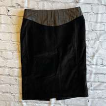 Velvet Goth Mobwife Pencil Skirt Sz 2 Black Witchy