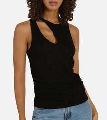 NWT N:Philanthropy Marlin Ruched Cut Out Ribbed Tank