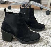 Black Suede Booties