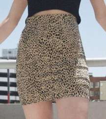 cheetah print mini skirt