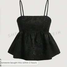 black peplum top