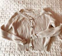 Moon & Madison Button Front Distressed Sweater Size XS