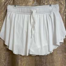 Free People Movement Bright White On Point Tennis Shorts Skort Size Large NWOT