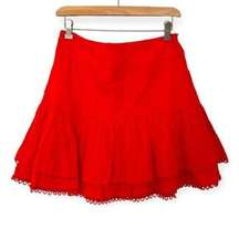 FARM RIO 3D Pineapple Mini Skirt Red Size M NEW