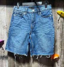 Banana Republic Factory Raw Hem Denim Bermuda Shorts