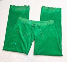 Green Terry Cloth Y2K Sweatpants!