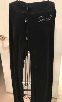 Seven Black Velour Glitter Sweat pants