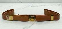 Arrow Sales Co Vintage Brown Adjustable Cowhide Leather Belt Size Small S Womens