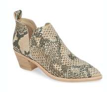 Sher Perforated Snakeskin Booties